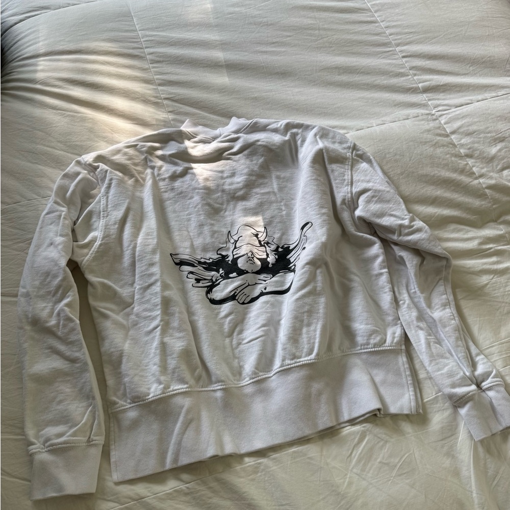 Boys Lie White Graphic Crew Neck Sweater and White Matching Sweatpants